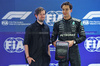 GP SINGAPORE, (L to R): Alan Walker (NOR) DJ e Record Producer presents the Pirelli Pole Position Award in qualifying parc ferme to George Russell (GBR) Mercedes AMG F1.

04.10.2025. Formula 1 World Championship, Rd 18, Singapore Grand Prix, Marina Bay Street Circuit, Singapore, Qualifiche Day.

- www.xpbimages.com, EMail: requests@xpbimages.com © Copyright: Batchelor / XPB Images