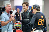 GP SINGAPORE, (L to R): David Coulthard (GBR) Channel 4 F1 Commentator in qualifying parc ferme with George Russell (GBR) Mercedes AMG F1; Max Verstappen (NLD) Red Bull Racing; e Oscar Piastri (AUS) McLaren.

04.10.2025. Formula 1 World Championship, Rd 18, Singapore Grand Prix, Marina Bay Street Circuit, Singapore, Qualifiche Day.

- www.xpbimages.com, EMail: requests@xpbimages.com © Copyright: Charniaux / XPB Images