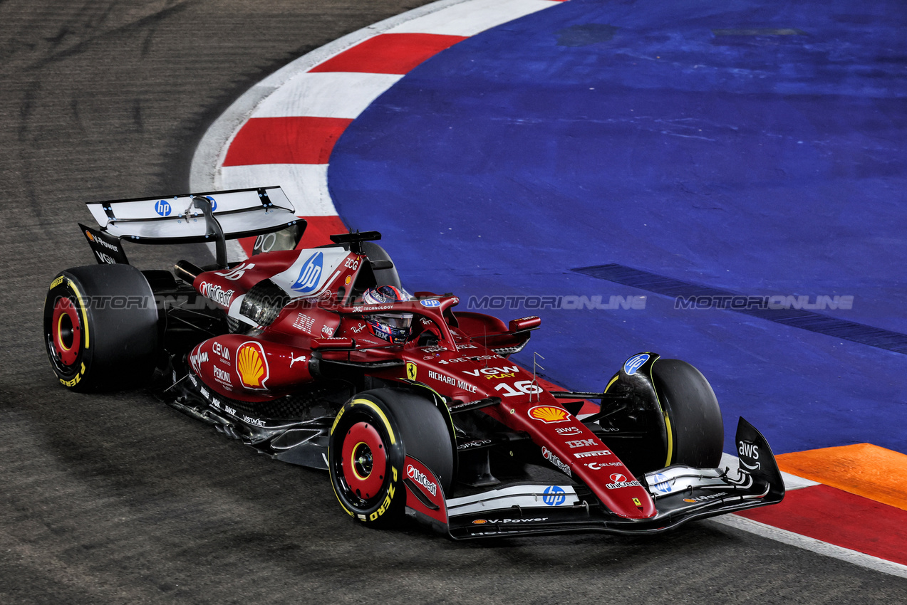 GP SINGAPORE, Charles Leclerc (MON) Ferrari SF-25.

03.10.2025. Formula 1 World Championship, Rd 18, Singapore Grand Prix, Marina Bay Street Circuit, Singapore, Practice Day.

- www.xpbimages.com, EMail: requests@xpbimages.com © Copyright: Moy / XPB Images