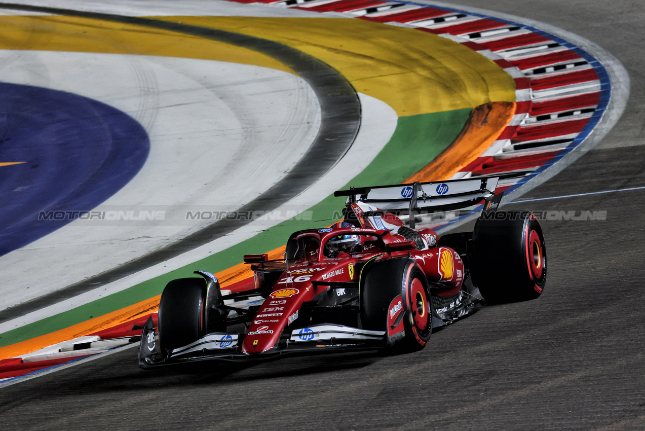 GP SINGAPORE, Charles Leclerc (MON) Ferrari SF-25.

03.10.2025. Formula 1 World Championship, Rd 18, Singapore Grand Prix, Marina Bay Street Circuit, Singapore, Practice Day.

- www.xpbimages.com, EMail: requests@xpbimages.com © Copyright: Moy / XPB Images