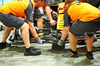 GP SINGAPORE, The McLaren MCL39 of Lando Norris (GBR) with broken front wing after colliding with Charles Leclerc (MON) Ferrari SF-25 in the pits in the second practice session.

03.10.2025. Formula 1 World Championship, Rd 18, Singapore Grand Prix, Marina Bay Street Circuit, Singapore, Practice Day.

- www.xpbimages.com, EMail: requests@xpbimages.com © Copyright: Batchelor / XPB Images