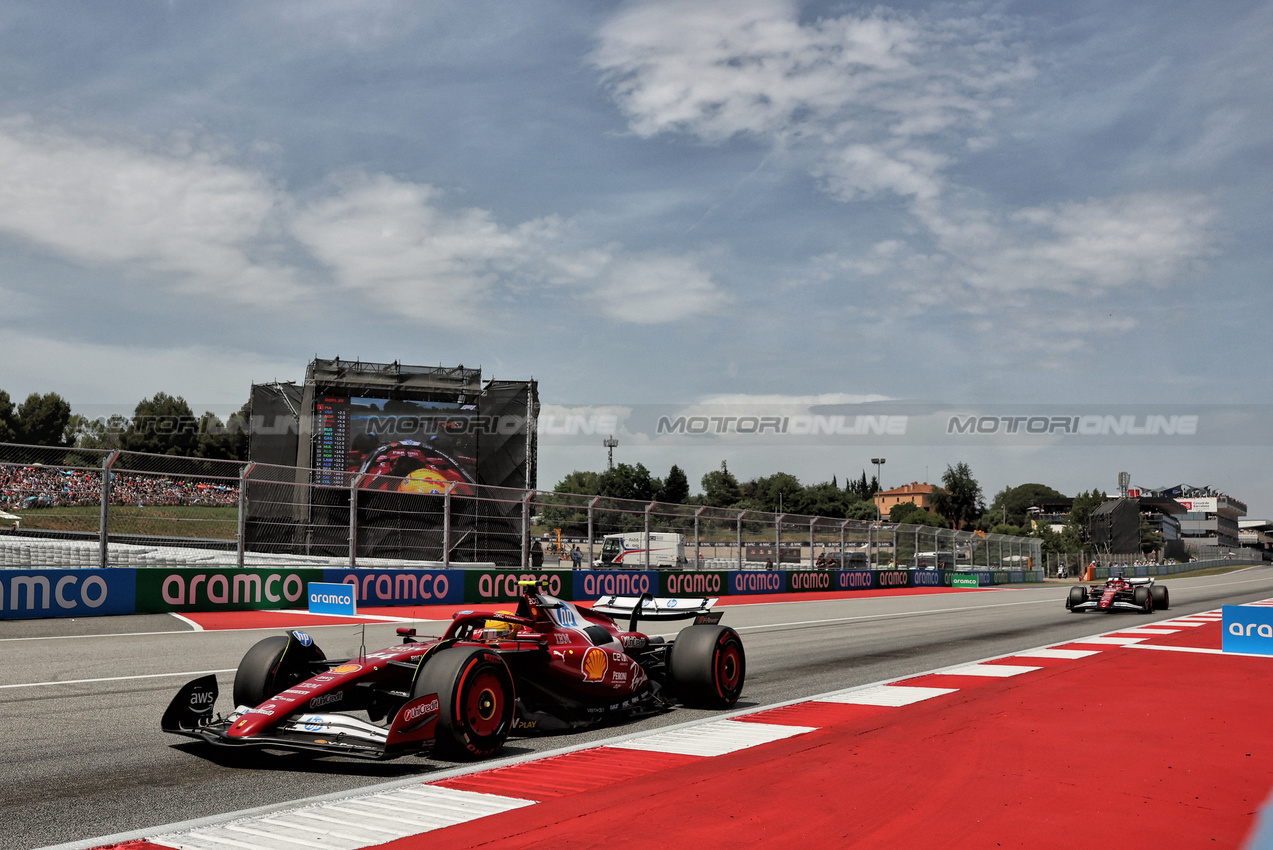 GP SPAGNA, Lewis Hamilton (GBR) Ferrari SF-25.

01.06.2025. Formula 1 World Championship, Rd 9, Spanish Grand Prix, Barcelona, Spain, Gara Day.

- www.xpbimages.com, EMail: requests@xpbimages.com © Copyright: Bearne / XPB Images