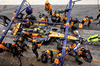GP SPAGNA, Lando Norris (GBR) McLaren MCL39 makes a pit stop.

01.06.2025. Formula 1 World Championship, Rd 9, Spanish Grand Prix, Barcelona, Spain, Gara Day.

- www.xpbimages.com, EMail: requests@xpbimages.com © Copyright: Bearne / XPB Images