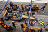 GP SPAGNA, Lando Norris (GBR) McLaren MCL39 makes a pit stop.

01.06.2025. Formula 1 World Championship, Rd 9, Spanish Grand Prix, Barcelona, Spain, Gara Day.

- www.xpbimages.com, EMail: requests@xpbimages.com © Copyright: Bearne / XPB Images