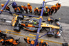 GP SPAGNA, Lando Norris (GBR) McLaren MCL39 makes a pit stop.

01.06.2025. Formula 1 World Championship, Rd 9, Spanish Grand Prix, Barcelona, Spain, Gara Day.

- www.xpbimages.com, EMail: requests@xpbimages.com © Copyright: Bearne / XPB Images