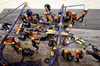GP SPAGNA, Oscar Piastri (AUS) McLaren MCL39 makes a pit stop.

01.06.2025. Formula 1 World Championship, Rd 9, Spanish Grand Prix, Barcelona, Spain, Gara Day.

- www.xpbimages.com, EMail: requests@xpbimages.com © Copyright: Bearne / XPB Images