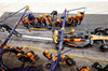 GP SPAGNA, Oscar Piastri (AUS) McLaren MCL39 makes a pit stop.

01.06.2025. Formula 1 World Championship, Rd 9, Spanish Grand Prix, Barcelona, Spain, Gara Day.

- www.xpbimages.com, EMail: requests@xpbimages.com © Copyright: Bearne / XPB Images
