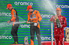 GP SPAGNA, The podium (L to R): Lando Norris (GBR) McLaren, second; Oscar Piastri (AUS) McLaren, vincitore; Charles Leclerc (MON) Ferrari, third.

01.06.2025. Formula 1 World Championship, Rd 9, Spanish Grand Prix, Barcelona, Spain, Gara Day.

- www.xpbimages.com, EMail: requests@xpbimages.com © Copyright: Batchelor / XPB Images