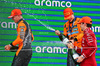 GP SPAGNA, The podium (L to R): Lando Norris (GBR) McLaren, second; Oscar Piastri (AUS) McLaren, vincitore; Charles Leclerc (MON) Ferrari, third.

01.06.2025. Formula 1 World Championship, Rd 9, Spanish Grand Prix, Barcelona, Spain, Gara Day.

- www.xpbimages.com, EMail: requests@xpbimages.com © Copyright: Batchelor / XPB Images