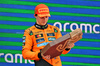 GP SPAGNA, Gara winner Oscar Piastri (AUS) McLaren celebrates on the podium.

01.06.2025. Formula 1 World Championship, Rd 9, Spanish Grand Prix, Barcelona, Spain, Gara Day.

- www.xpbimages.com, EMail: requests@xpbimages.com © Copyright: Batchelor / XPB Images