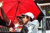 GP SPAGNA, (L to R): Lewis Hamilton (GBR) Ferrari with Andrea Kimi Antonelli (ITA) Mercedes AMG F1 on the drivers' parade.

01.06.2025. Formula 1 World Championship, Rd 9, Spanish Grand Prix, Barcelona, Spain, Gara Day.

- www.xpbimages.com, EMail: requests@xpbimages.com © Copyright: Batchelor / XPB Images