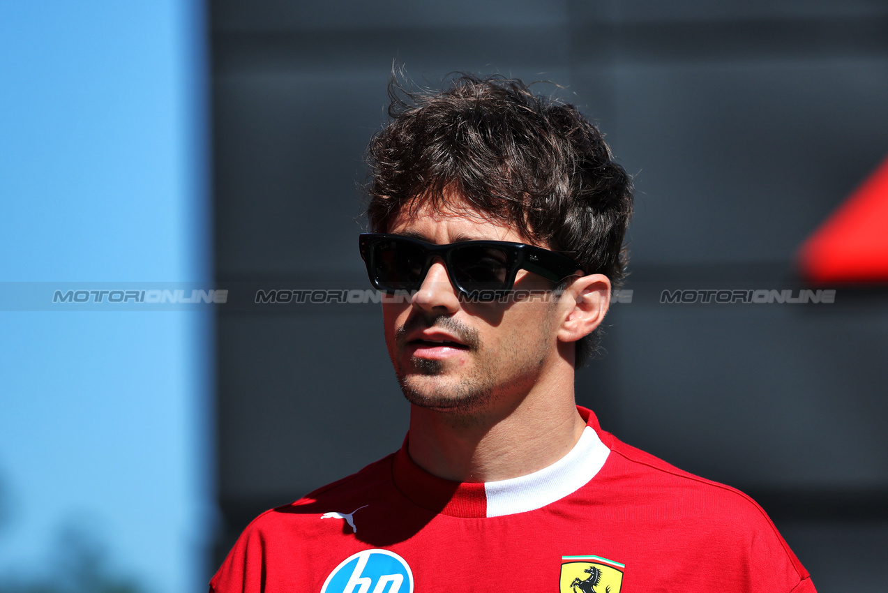 GP SPAGNA, Charles Leclerc (MON) Ferrari.

29.05.2025. Formula 1 World Championship, Rd 9, Spanish Grand Prix, Barcelona, Spain, Preparation Day.

 - www.xpbimages.com, EMail: requests@xpbimages.com © Copyright: Rew / XPB Images