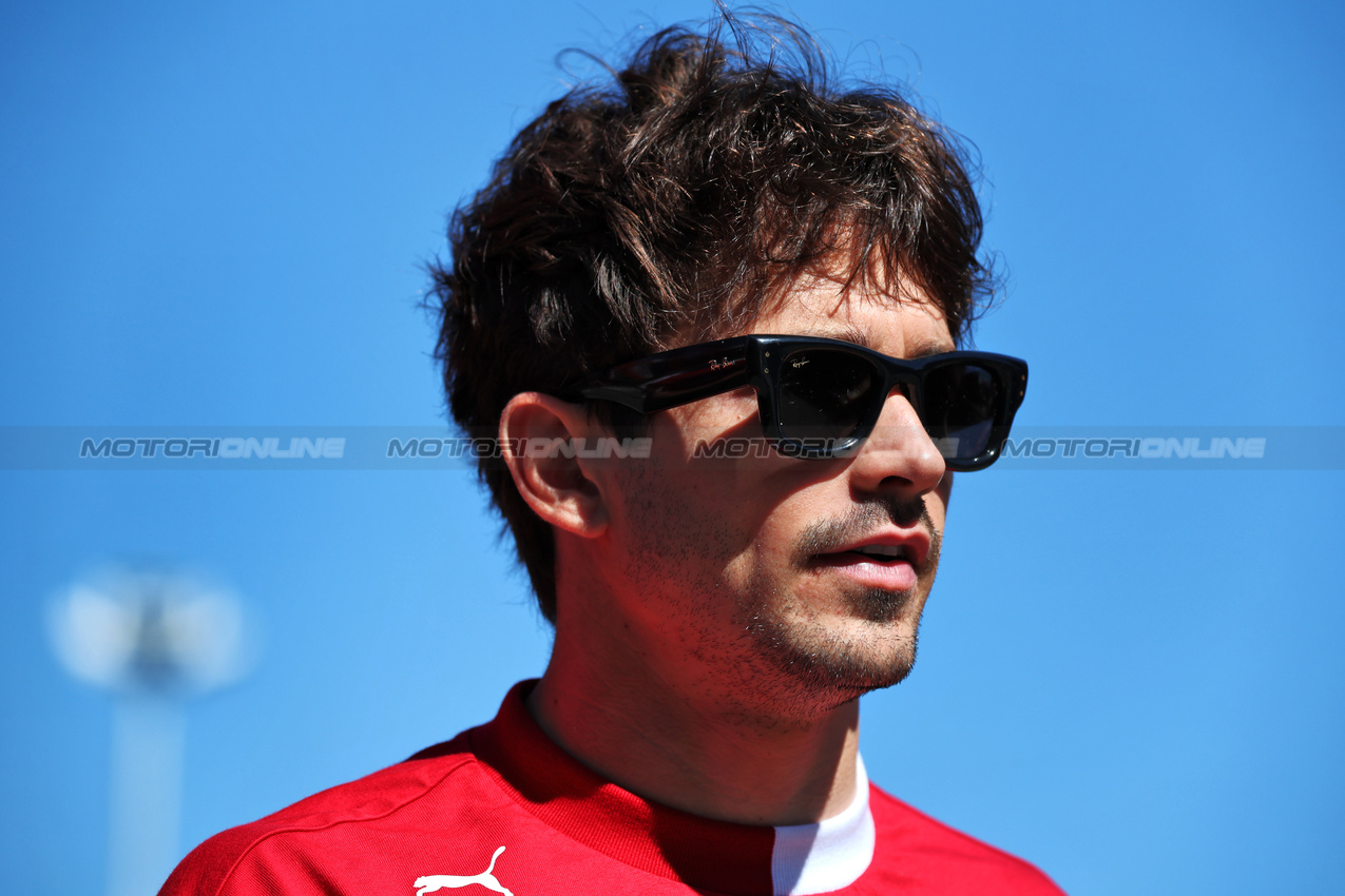 GP SPAGNA, Charles Leclerc (MON) Ferrari.

29.05.2025. Formula 1 World Championship, Rd 9, Spanish Grand Prix, Barcelona, Spain, Preparation Day.

 - www.xpbimages.com, EMail: requests@xpbimages.com © Copyright: Rew / XPB Images