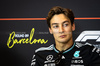 GP SPAGNA, George Russell (GBR) Mercedes AMG F1 in the FIA Press Conference.

29.05.2025. Formula 1 World Championship, Rd 9, Spanish Grand Prix, Barcelona, Spain, Preparation Day.

- www.xpbimages.com, EMail: requests@xpbimages.com © Copyright: Bearne / XPB Images