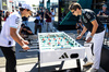 GP SPAGNA, Andrea Kimi Antonelli (ITA) Mercedes AMG F1 e George Russell (GBR) Mercedes AMG F1 play table football in the paddock.

29.05.2025. Formula 1 World Championship, Rd 9, Spanish Grand Prix, Barcelona, Spain, Preparation Day.

- www.xpbimages.com, EMail: requests@xpbimages.com © Copyright: Bearne / XPB Images