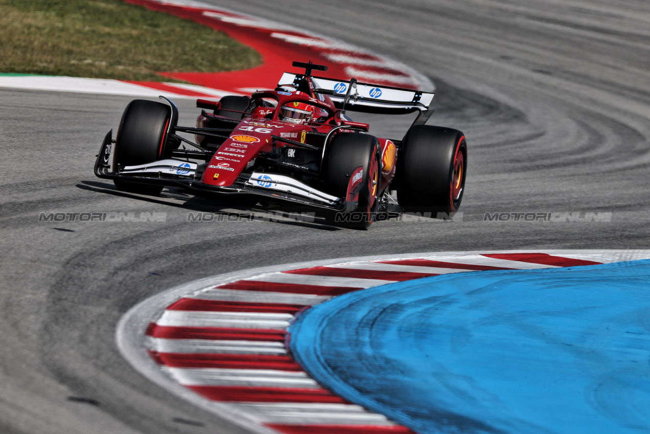 GP SPAGNA, Charles Leclerc (MON) Ferrari SF-25.

31.05.2025. Formula 1 World Championship, Rd 9, Spanish Grand Prix, Barcelona, Spain, Qualifiche Day.

- www.xpbimages.com, EMail: requests@xpbimages.com © Copyright: Charniaux / XPB Images