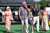 GP SPAGNA, (L to R): Alison Russell (GBR) e Steve Russell (GBR) with their son George Russell (GBR) Mercedes AMG F1 e Domenica Carmen Montero Mundt,

31.05.2025. Formula 1 World Championship, Rd 9, Spanish Grand Prix, Barcelona, Spain, Qualifiche Day.

 - www.xpbimages.com, EMail: requests@xpbimages.com © Copyright: Rew / XPB Images
