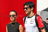 GP SPAGNA, Esteban Ocon (FRA) Haas F1 Team with Domenica Flavy Barla (FRA).

31.05.2025. Formula 1 World Championship, Rd 9, Spanish Grand Prix, Barcelona, Spain, Qualifiche Day.

- www.xpbimages.com, EMail: requests@xpbimages.com © Copyright: Batchelor / XPB Images