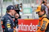GP SPAGNA, (L to R): Max Verstappen (NLD) Red Bull Racing with pole sitter Oscar Piastri (AUS) McLaren in qualifying parc ferme.

31.05.2025. Formula 1 World Championship, Rd 9, Spanish Grand Prix, Barcelona, Spain, Qualifiche Day.

- www.xpbimages.com, EMail: requests@xpbimages.com © Copyright: Charniaux / XPB Images
