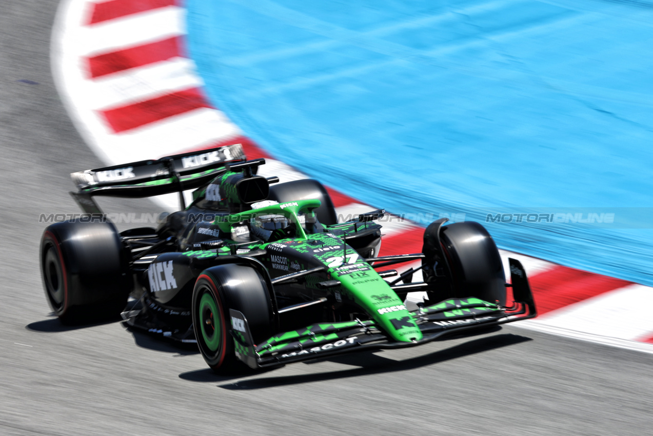 GP SPAGNA, Nico Hulkenberg (GER) Sauber C45.

30.05.2025 Formula 1 World Championship, Rd 9, Spanish Grand Prix, Barcelona, Spain, Practice Day.

- www.xpbimages.com, EMail: requests@xpbimages.com © Copyright: Bearne / XPB Images