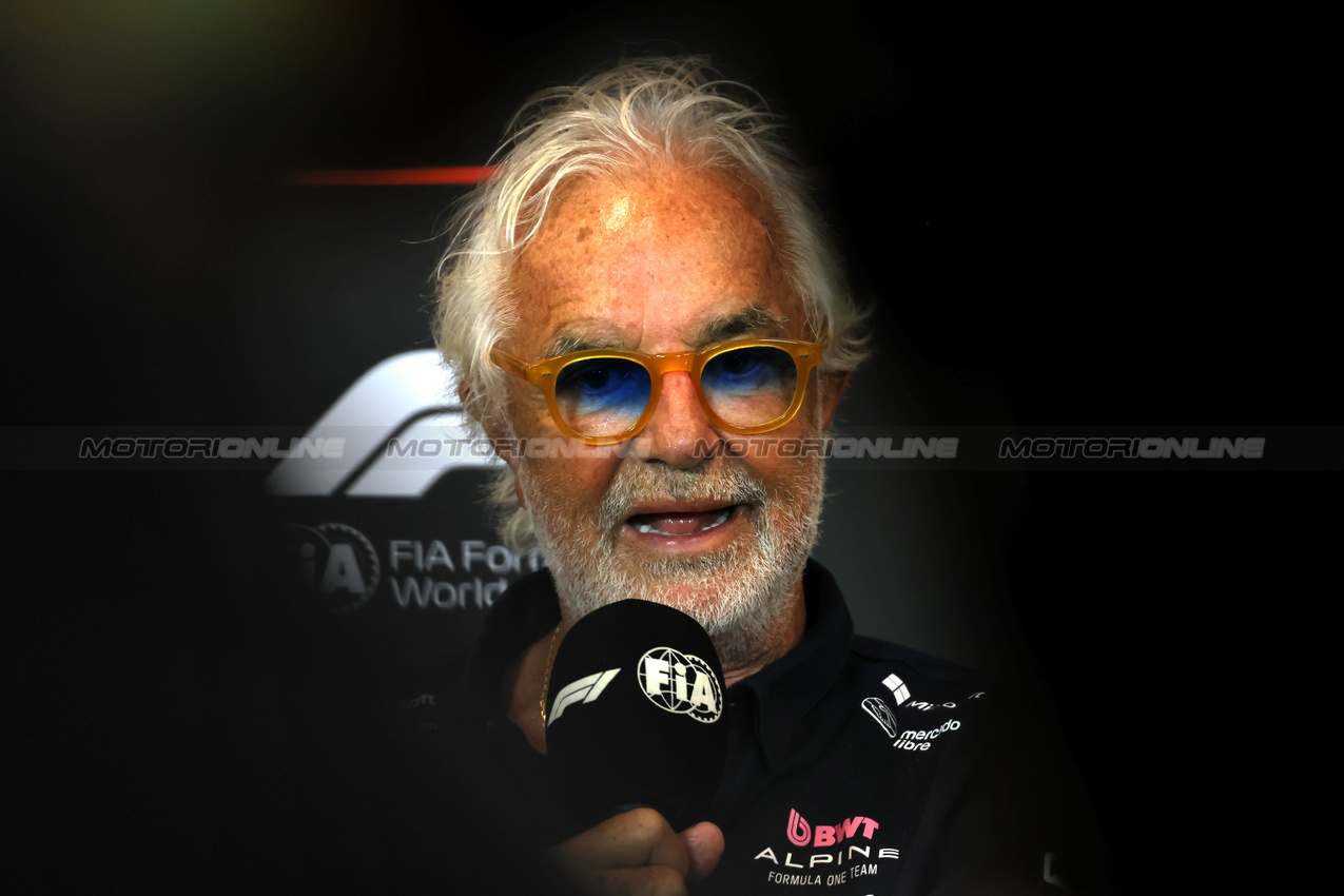 GP SPAGNA, Flavio Briatore (ITA) Alpine F1 Team Executive Advisor in the FIA Press Conference.

30.05.2025 Formula 1 World Championship, Rd 9, Spanish Grand Prix, Barcelona, Spain, Practice Day.

 - www.xpbimages.com, EMail: requests@xpbimages.com © Copyright: Rew / XPB Images