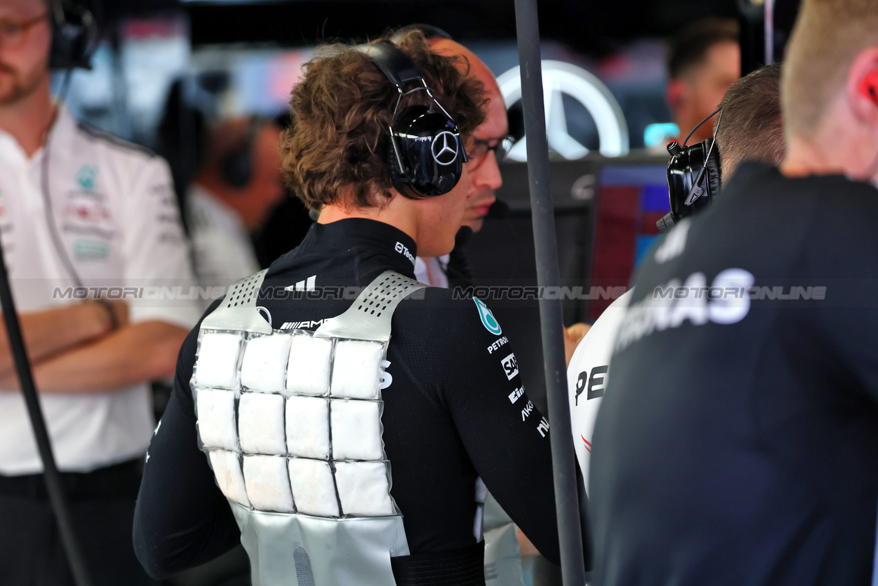 GP SPAGNA, Andrea Kimi Antonelli (ITA) Mercedes AMG F1.

30.05.2025 Formula 1 World Championship, Rd 9, Spanish Grand Prix, Barcelona, Spain, Practice Day.

- www.xpbimages.com, EMail: requests@xpbimages.com © Copyright: Batchelor / XPB Images