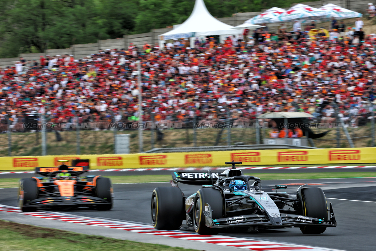 GP UNGHERIA, George Russell (GBR) Mercedes AMG F1 W16.

03.08.2025. Formula 1 World Championship, Rd 14, Hungarian Grand Prix, Budapest, Hungary, Gara Day.

- www.xpbimages.com, EMail: requests@xpbimages.com © Copyright: Batchelor / XPB Images