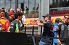 GP UNGHERIA, (L to R): Gabriel Bortoleto (BRA) Sauber with Max Verstappen (NLD) Red Bull Racing on the drivers' parade.

03.08.2025. Formula 1 World Championship, Rd 14, Hungarian Grand Prix, Budapest, Hungary, Gara Day.

- www.xpbimages.com, EMail: requests@xpbimages.com © Copyright: Moy / XPB Images