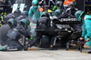 GP UNGHERIA, George Russell (GBR) Mercedes AMG F1 W16 makes a pit stop.

03.08.2025. Formula 1 World Championship, Rd 14, Hungarian Grand Prix, Budapest, Hungary, Gara Day.

- www.xpbimages.com, EMail: requests@xpbimages.com © Copyright: Bearne / XPB Images