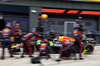 GP UNGHERIA, Max Verstappen (NLD) Red Bull Racing RB21 makes a pit stop.

03.08.2025. Formula 1 World Championship, Rd 14, Hungarian Grand Prix, Budapest, Hungary, Gara Day.

- www.xpbimages.com, EMail: requests@xpbimages.com © Copyright: Bearne / XPB Images