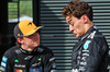GP UNGHERIA, (L to R): Second placed Oscar Piastri (AUS) McLaren in parc ferme with third placed George Russell (GBR) Mercedes AMG F1.

03.08.2025. Formula 1 World Championship, Rd 14, Hungarian Grand Prix, Budapest, Hungary, Gara Day.

- www.xpbimages.com, EMail: requests@xpbimages.com © Copyright: Batchelor / XPB Images