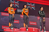 GP UNGHERIA, The podium (L to R): Oscar Piastri (AUS) McLaren, second; Lando Norris (GBR) McLaren, vincitore; George Russell (GBR) Mercedes AMG F1, third.

03.08.2025. Formula 1 World Championship, Rd 14, Hungarian Grand Prix, Budapest, Hungary, Gara Day.

- www.xpbimages.com, EMail: requests@xpbimages.com © Copyright: Moy / XPB Images