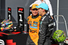 GP UNGHERIA, (L to R): Gara winner Lando Norris (GBR) McLaren in parc ferme with third placed George Russell (GBR) Mercedes AMG F1.

03.08.2025. Formula 1 World Championship, Rd 14, Hungarian Grand Prix, Budapest, Hungary, Gara Day.

- www.xpbimages.com, EMail: requests@xpbimages.com © Copyright: Bearne / XPB Images