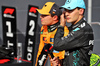GP UNGHERIA, (L to R): Gara winner Lando Norris (GBR) McLaren in parc ferme with third placed George Russell (GBR) Mercedes AMG F1.

03.08.2025. Formula 1 World Championship, Rd 14, Hungarian Grand Prix, Budapest, Hungary, Gara Day.

- www.xpbimages.com, EMail: requests@xpbimages.com © Copyright: Bearne / XPB Images