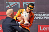 GP UNGHERIA, Gara winner Lando Norris (GBR) McLaren celebrates on the podium.

03.08.2025. Formula 1 World Championship, Rd 14, Hungarian Grand Prix, Budapest, Hungary, Gara Day.

- www.xpbimages.com, EMail: requests@xpbimages.com © Copyright: Bearne / XPB Images