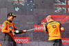 GP UNGHERIA, (L to R): Gara winner Lando Norris (GBR) McLaren celebrates on the podium with Mark Ingham (GBR) McLaren Head of Design.

03.08.2025. Formula 1 World Championship, Rd 14, Hungarian Grand Prix, Budapest, Hungary, Gara Day.

- www.xpbimages.com, EMail: requests@xpbimages.com © Copyright: Bearne / XPB Images