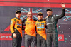 GP UNGHERIA, The podium (L to R): Oscar Piastri (AUS) McLaren, second; Mark Ingham (GBR) McLaren Head of Design; Lando Norris (GBR) McLaren, vincitore; George Russell (GBR) Mercedes AMG F1, third.

03.08.2025. Formula 1 World Championship, Rd 14, Hungarian Grand Prix, Budapest, Hungary, Gara Day.

- www.xpbimages.com, EMail: requests@xpbimages.com © Copyright: Bearne / XPB Images