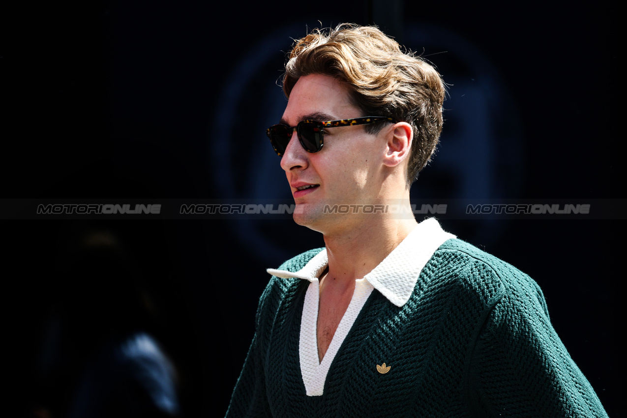 GP UNGHERIA, George Russell (GBR), Mercedes AMG F1 
31.07.2025. Formula 1 World Championship, Rd 14, Hungarian Grand Prix, Budapest, Hungary, Preparation Day.
- www.xpbimages.com, EMail: requests@xpbimages.com © Copyright: Charniaux / XPB Images