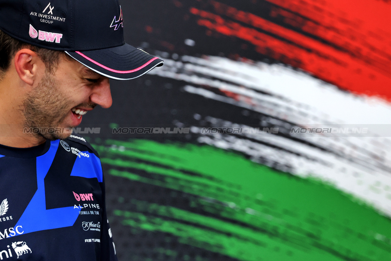 GP UNGHERIA, Pierre Gasly (FRA) Alpine F1 Team in the FIA Press Conference.

31.07.2025. Formula 1 World Championship, Rd 14, Hungarian Grand Prix, Budapest, Hungary, Preparation Day.

- www.xpbimages.com, EMail: requests@xpbimages.com © Copyright: Bearne / XPB Images