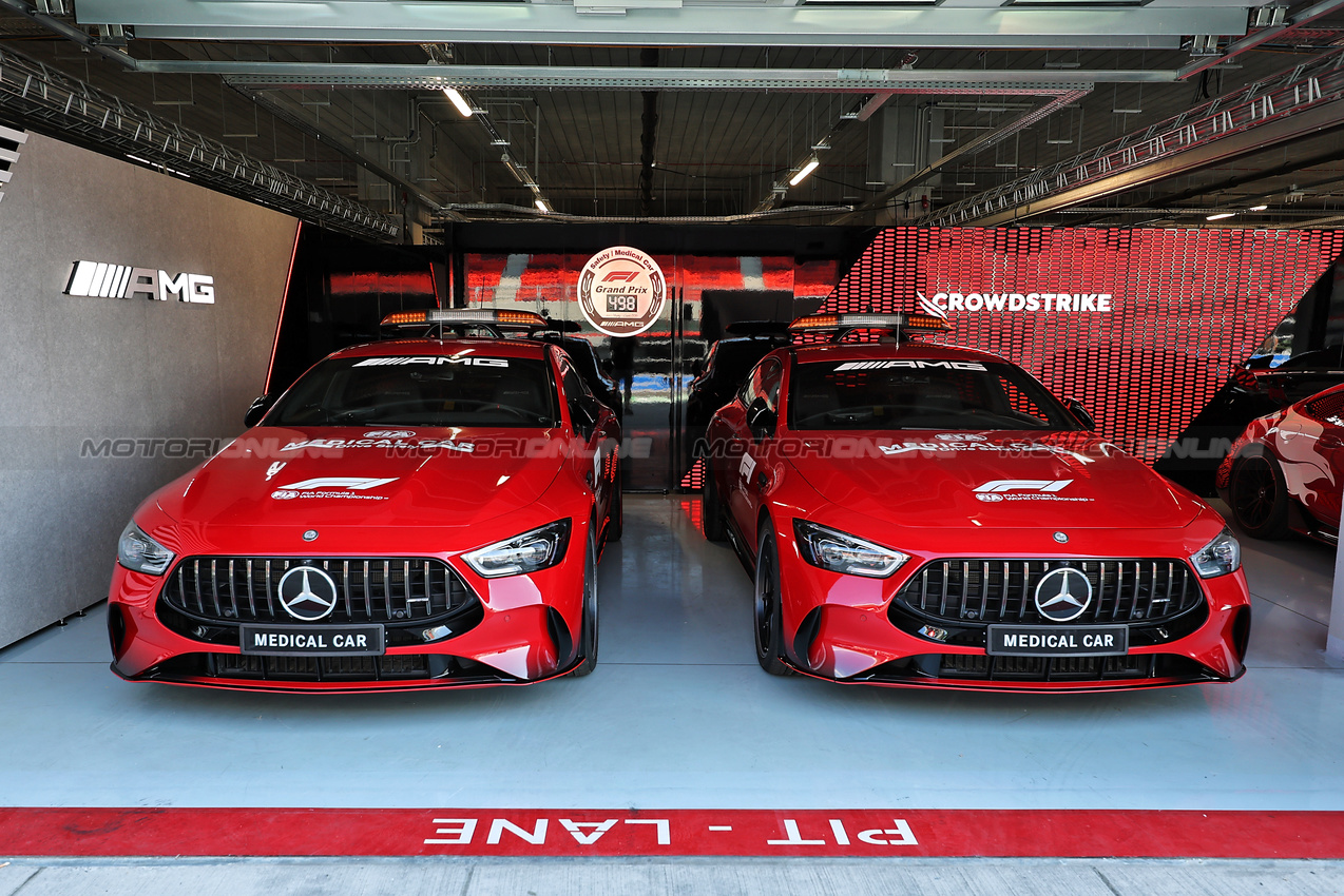 GP UNGHERIA, Mercedes FIA Medical Cars.

31.07.2025. Formula 1 World Championship, Rd 14, Hungarian Grand Prix, Budapest, Hungary, Preparation Day.

- www.xpbimages.com, EMail: requests@xpbimages.com © Copyright: Moy / XPB Images