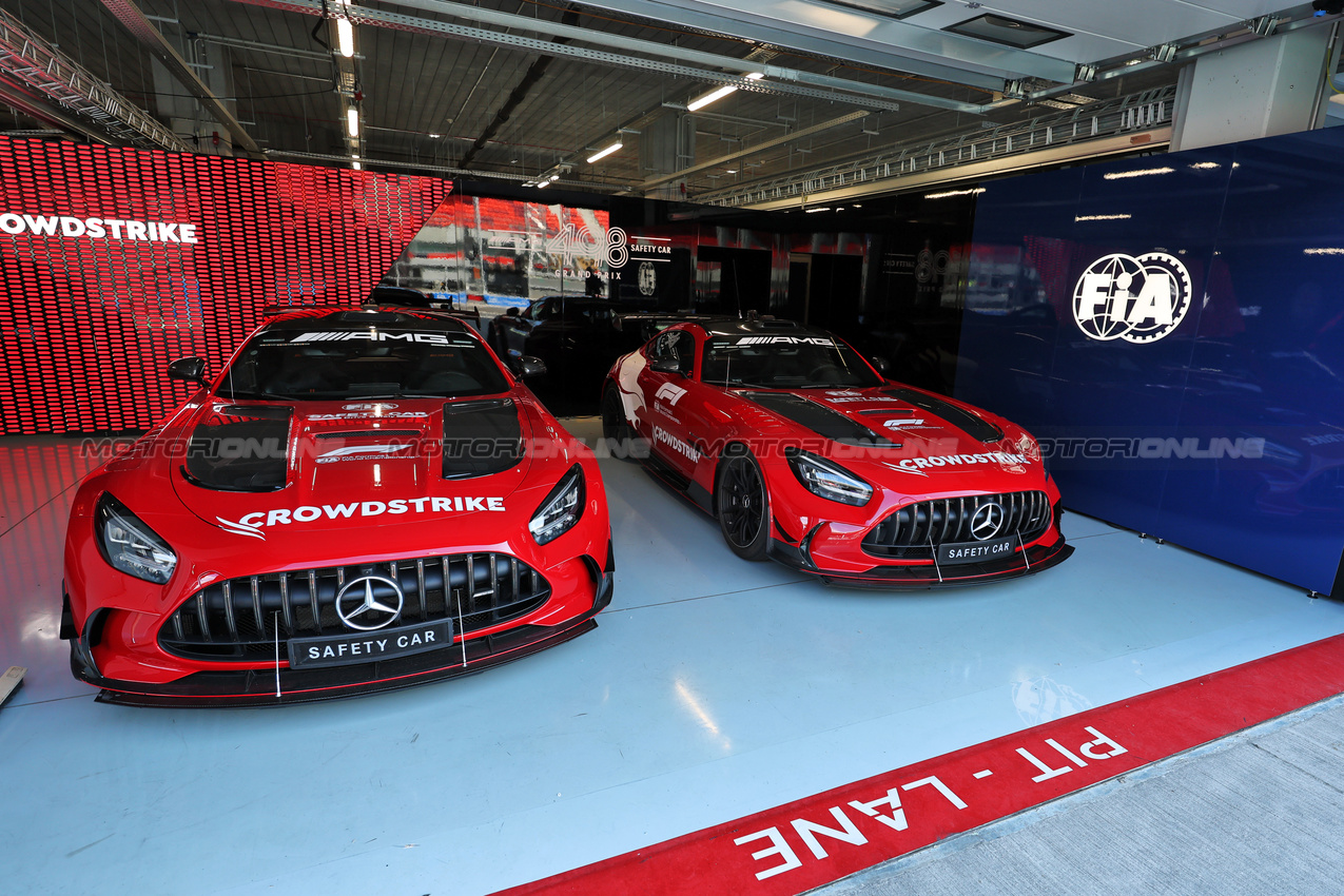 GP UNGHERIA, Mercedes FIA Safety Cars.

31.07.2025. Formula 1 World Championship, Rd 14, Hungarian Grand Prix, Budapest, Hungary, Preparation Day.

- www.xpbimages.com, EMail: requests@xpbimages.com © Copyright: Moy / XPB Images