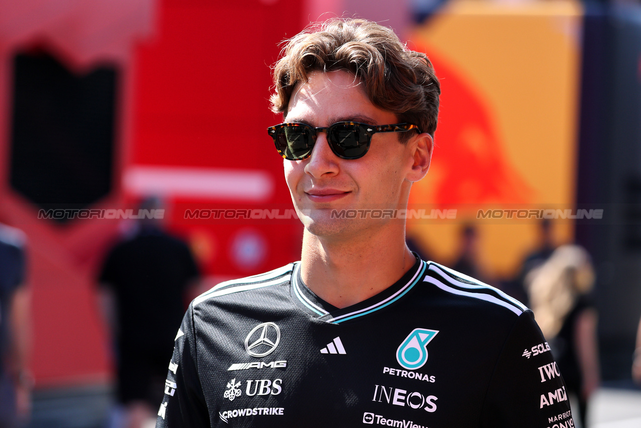 GP UNGHERIA, George Russell (GBR) Mercedes AMG F1.

31.07.2025. Formula 1 World Championship, Rd 14, Hungarian Grand Prix, Budapest, Hungary, Preparation Day.

- www.xpbimages.com, EMail: requests@xpbimages.com © Copyright: Moy / XPB Images