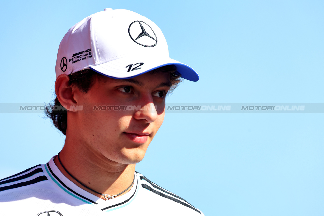GP UNGHERIA, Andrea Kimi Antonelli (ITA) Mercedes AMG F1.

31.07.2025. Formula 1 World Championship, Rd 14, Hungarian Grand Prix, Budapest, Hungary, Preparation Day.

- www.xpbimages.com, EMail: requests@xpbimages.com © Copyright: Bearne / XPB Images