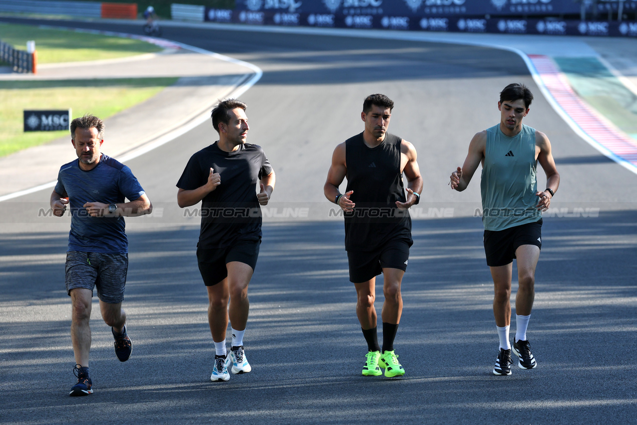 GP UNGHERIA, Sebastian Montoya (COL) Prema Racing F2 driver (Right) runs the circuit.

31.07.2025. Formula 1 World Championship, Rd 14, Hungarian Grand Prix, Budapest, Hungary, Preparation Day.

- www.xpbimages.com, EMail: requests@xpbimages.com © Copyright: Moy / XPB Images