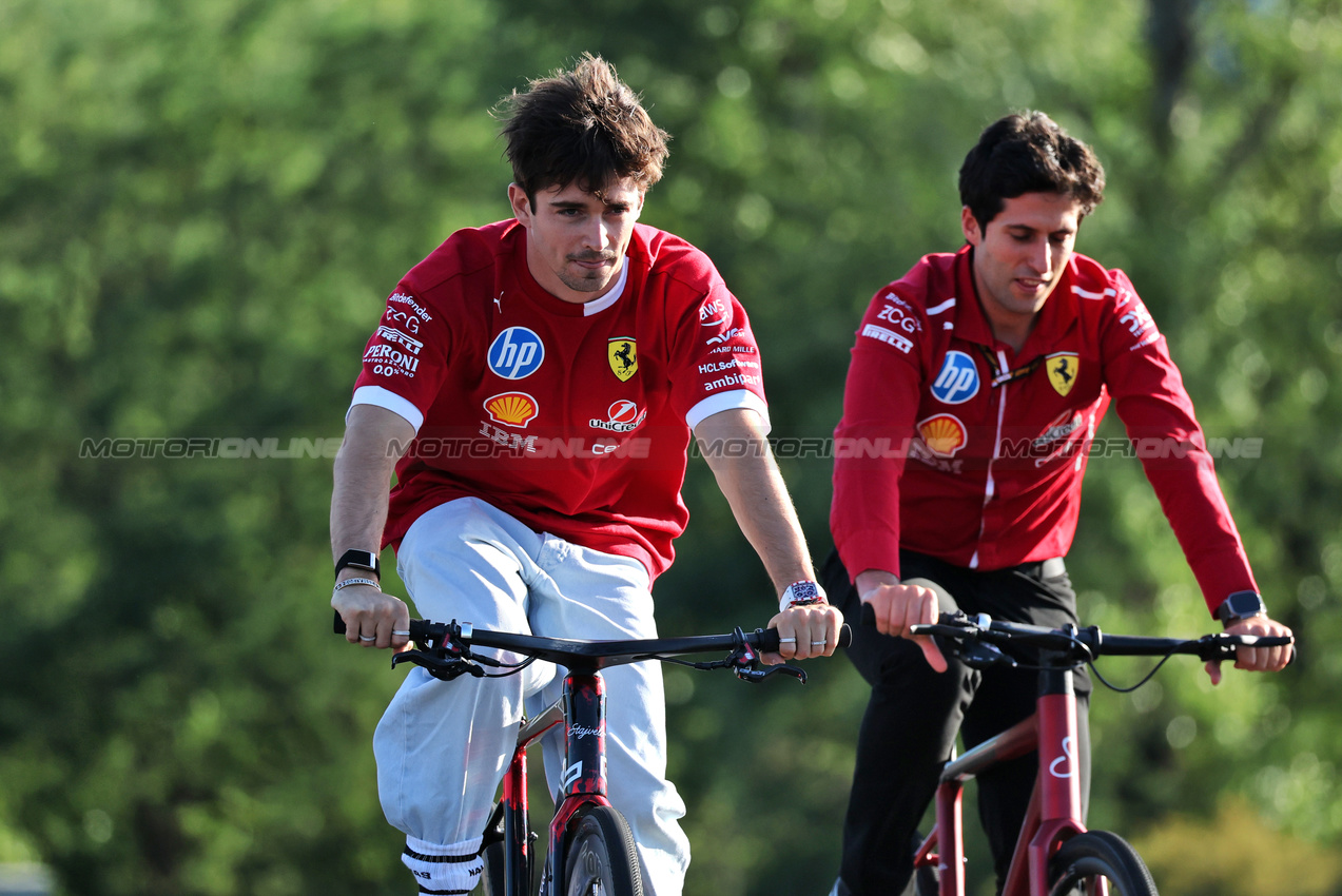 GP UNGHERIA, Charles Leclerc (MON) Ferrari rides the circuit.

31.07.2025. Formula 1 World Championship, Rd 14, Hungarian Grand Prix, Budapest, Hungary, Preparation Day.

- www.xpbimages.com, EMail: requests@xpbimages.com © Copyright: Moy / XPB Images
