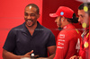 GP UNGHERIA, (L to R): Anthony Mackie (USA) Actor, Ferrari guest, with Lewis Hamilton (GBR) Ferrari.

02.08.2025. Formula 1 World Championship, Rd 14, Hungarian Grand Prix, Budapest, Hungary, Qualifiche Day.

- www.xpbimages.com, EMail: requests@xpbimages.com © Copyright: Moy / XPB Images