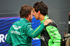 GP UNGHERIA, (L to R): Fernando Alonso (ESP) Aston Martin F1 Team celebrates with Gabriel Bortoleto (BRA) Sauber in qualifying parc ferme.

02.08.2025. Formula 1 World Championship, Rd 14, Hungarian Grand Prix, Budapest, Hungary, Qualifiche Day.

- www.xpbimages.com, EMail: requests@xpbimages.com © Copyright: Batchelor / XPB Images