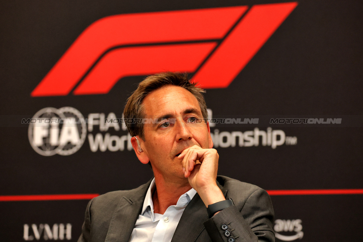 GP UNGHERIA, Tom Clarkson (GBR) Journalist in the FIA Press Conference.

01.08.2025. Formula 1 World Championship, Rd 14, Hungarian Grand Prix, Budapest, Hungary, Practice Day.

- www.xpbimages.com, EMail: requests@xpbimages.com © Copyright: Moy / XPB Images