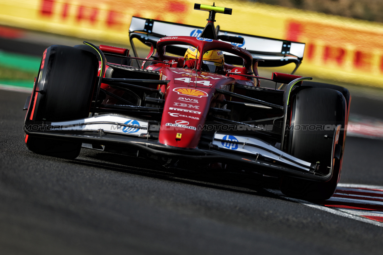 GP UNGHERIA, Lewis Hamilton (GBR) Ferrari SF-25.

01.08.2025. Formula 1 World Championship, Rd 14, Hungarian Grand Prix, Budapest, Hungary, Practice Day.

- www.xpbimages.com, EMail: requests@xpbimages.com © Copyright: Charniaux / XPB Images