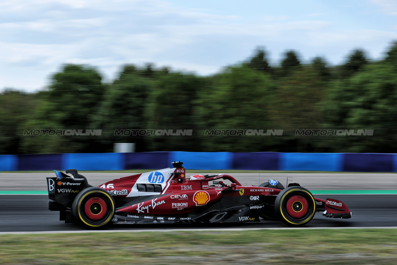 GP UNGHERIA, Charles Leclerc (MON) Ferrari SF-25.

01.08.2025. Formula 1 World Championship, Rd 14, Hungarian Grand Prix, Budapest, Hungary, Practice Day.

- www.xpbimages.com, EMail: requests@xpbimages.com © Copyright: Moy / XPB Images